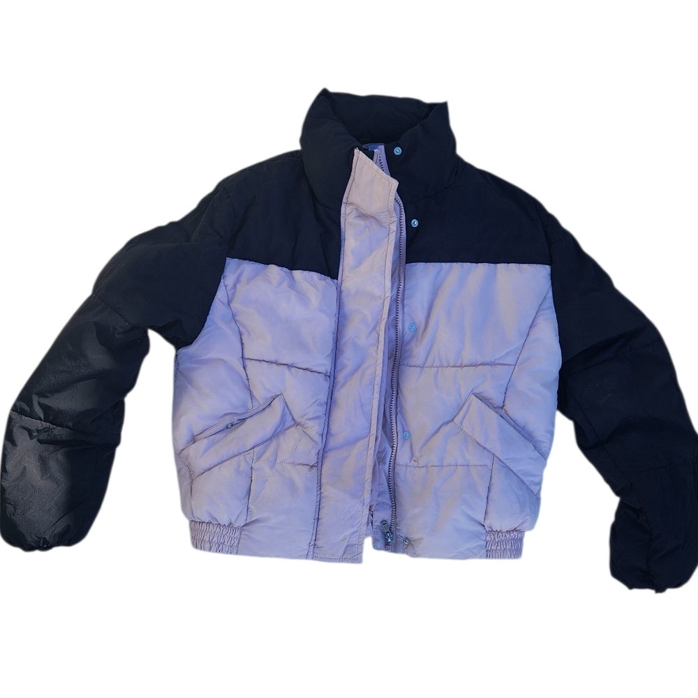 H&M Divided Puffer Jacket Womens XS Winter Coat Colorblock Quilted‎ Insulated